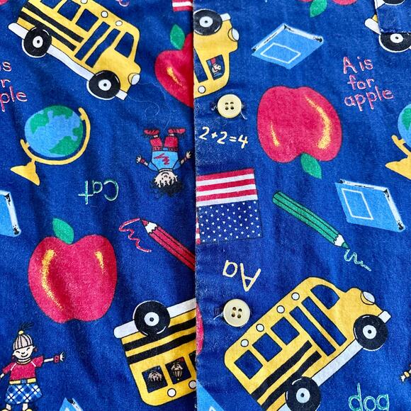 Vintage Handmade School Teacher Button Down Short Sleeve Top 4X - Picture 5 of 9